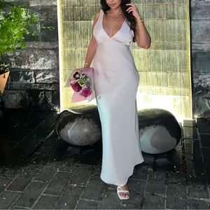 Satin maxi dress